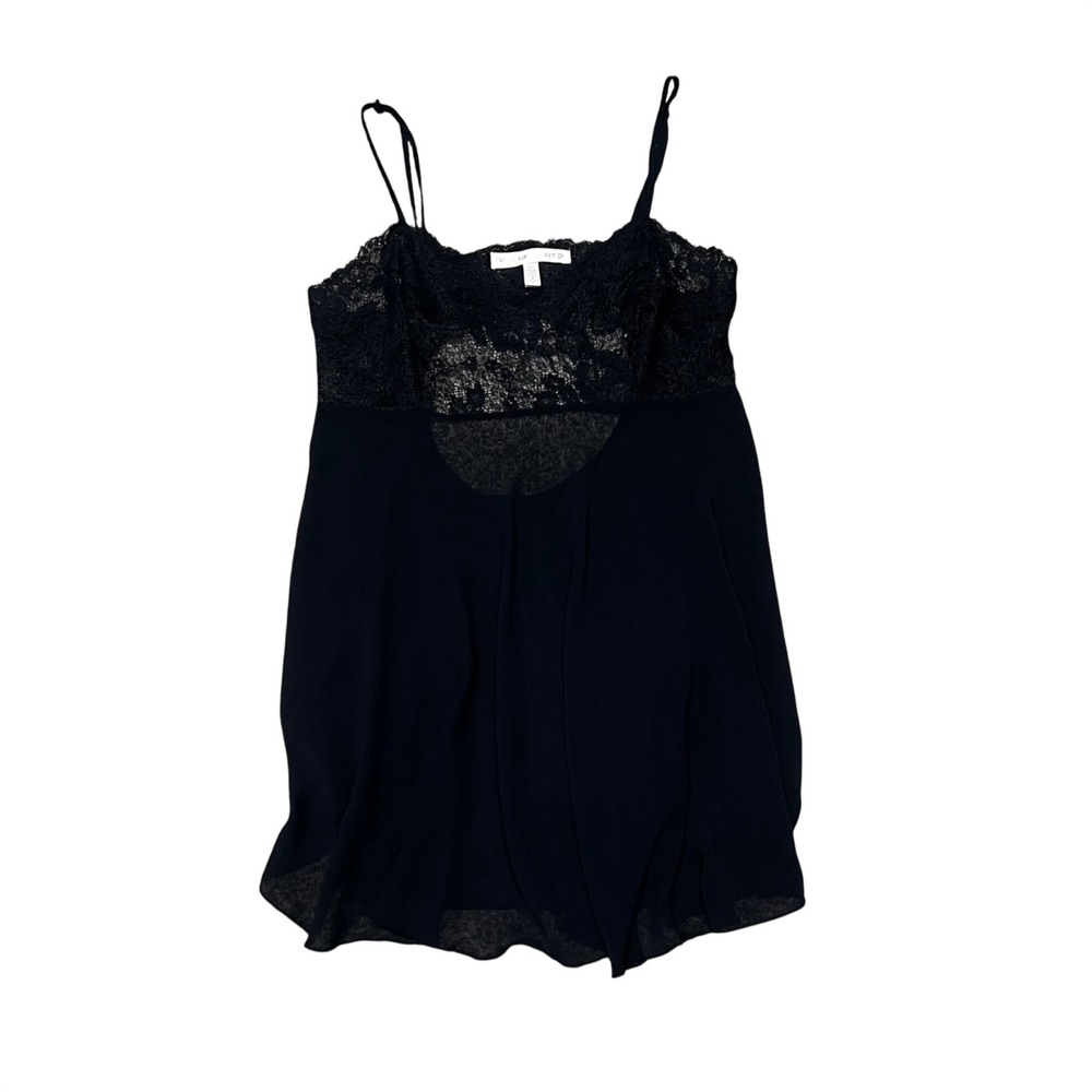 Victoria's Secret Black Lace Chiffon‎ Babydoll Chemise Nightgown Small